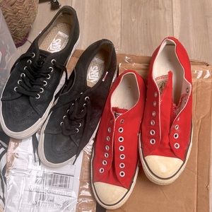 Vans and converse all stars